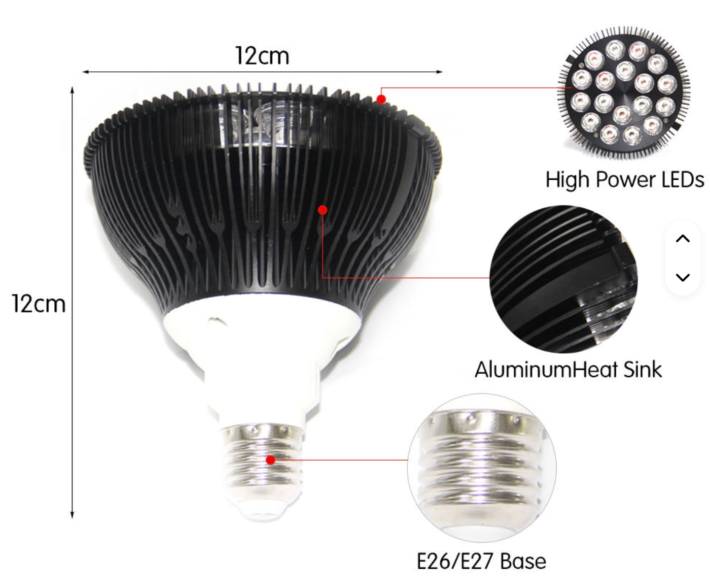 660nm Red and 850nm Infrared Bulb