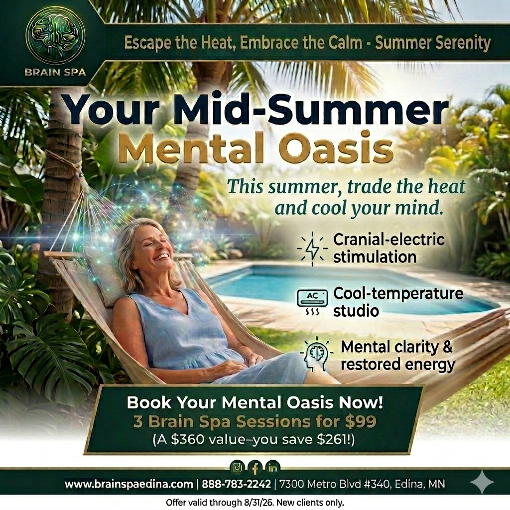 Summer Oasis - 3 Brain Spa Sessions for $99